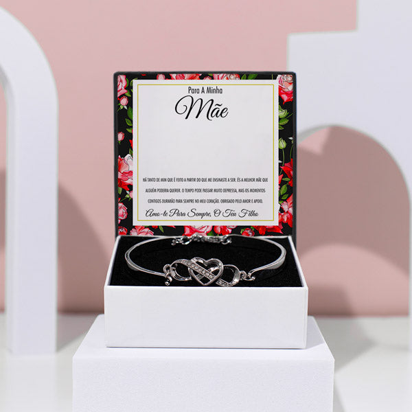 Para A Minha Mãe – Guarda-me sempre no teu coração Pulseira – PAISLEY_HEARTBRACELET