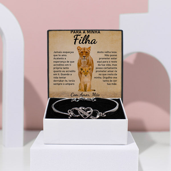 Para a Minha Filha – Guarda-me sempre no teu coração Pulseira – LILLIA_HEARTBRACELET