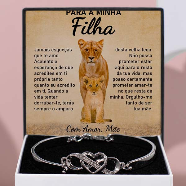 Para a Minha Filha – Guarda-me sempre no teu coração Pulseira – LILLIA_HEARTBRACELET