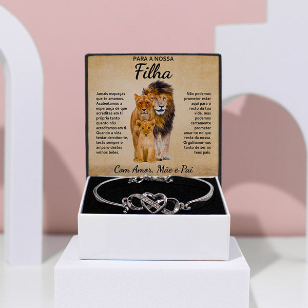 Para a Nossa Filha – Guarda-me sempre no teu coração Pulseira – NAMI_HEARTBRACELET