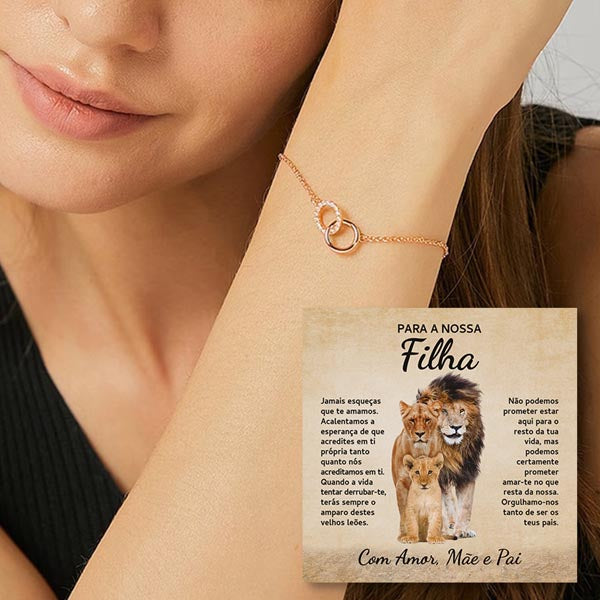 Para a Nossa Filha – Pulseira de círculo interligada NAMI_FOREVERBRACELET