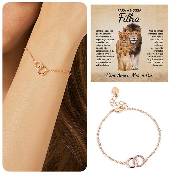 Para a Nossa Filha – Pulseira de círculo interligada NAMI_FOREVERBRACELET