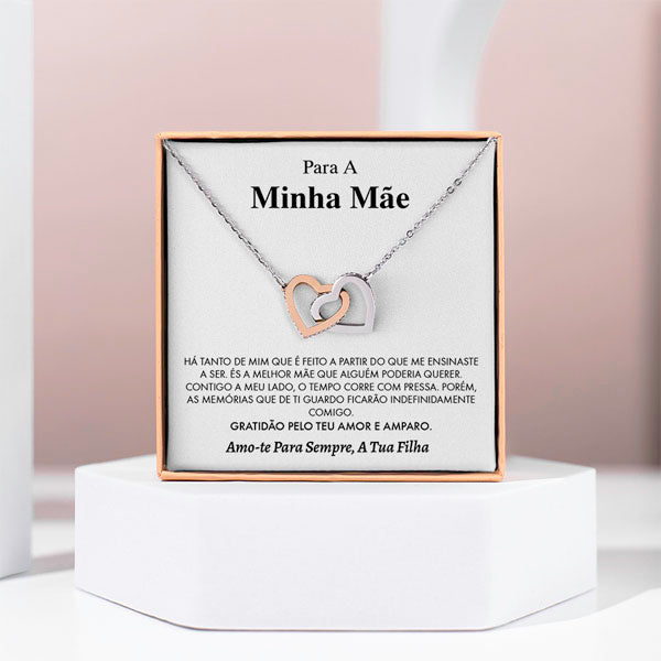 Para A Minha Mãe – Colar de Corações Interligados SAMIRA_HEARTS