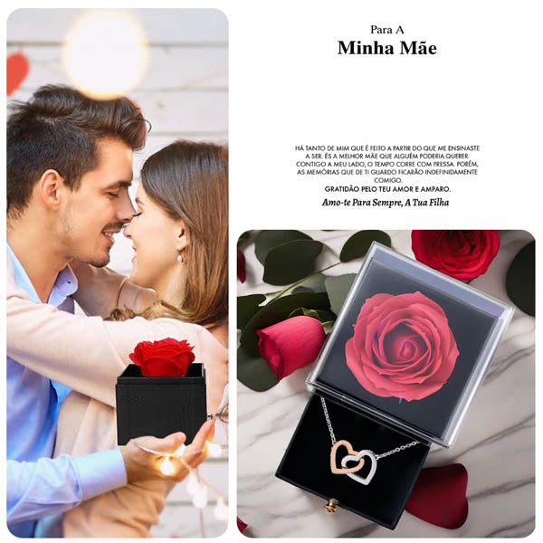 Para A Minha Mãe – Colar HEARTS com corações e caixa de oferta gratuita SAMIRA_HEARTS_LOVEBOX