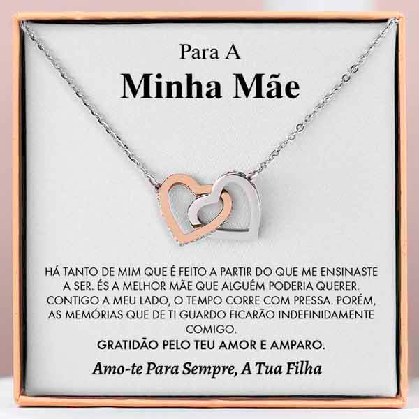 Para A Minha Mãe – Colar de Corações Interligados SAMIRA_HEARTS
