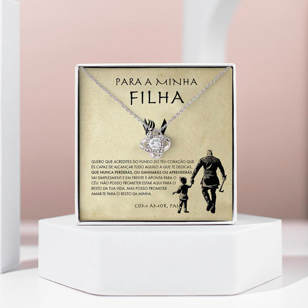 Para a Minha Filha – Colar banhado a ouro branco 14k com cristais de zirconia cúbica QUINN