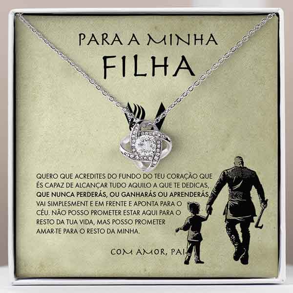 Para a Minha Filha – Colar banhado a ouro branco 14k com cristais de zirconia cúbica QUINN