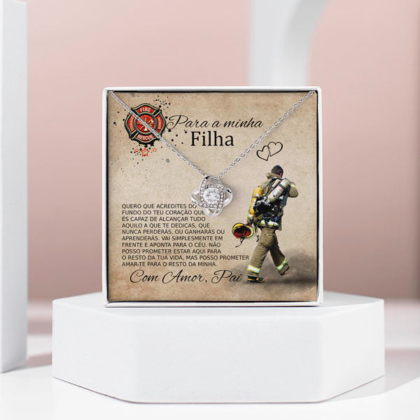 Para a Minha Filha – Colar banhado a ouro branco 14k com cristais de zirconia cúbica HANA