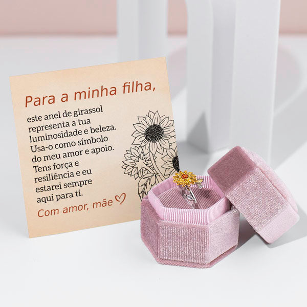 Anel giratório para aliviar o stress AIDEN_SUNFLOWER