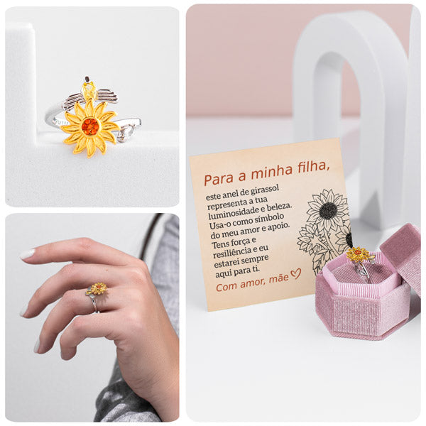 Anel giratório para aliviar o stress AIDEN_SUNFLOWER