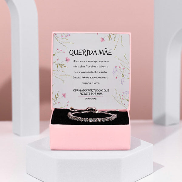 Querida mamá – Pulseira com cristais de zircónio cúbico MARGO_TENNISBRACELET