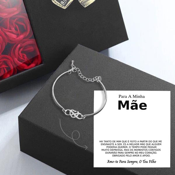 Para A Minha Mãe – Pulseira “Sempre no teu coração” e caixa de oferta SAMIRA_HEARTBRACELET_ROSEBOX
