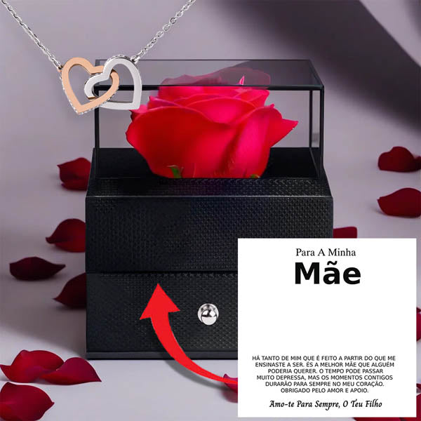 Para A Minha Mãe – Colar HEARTS com corações e caixa de oferta gratuita OLIVIA_HEARTS_LOVEBOX