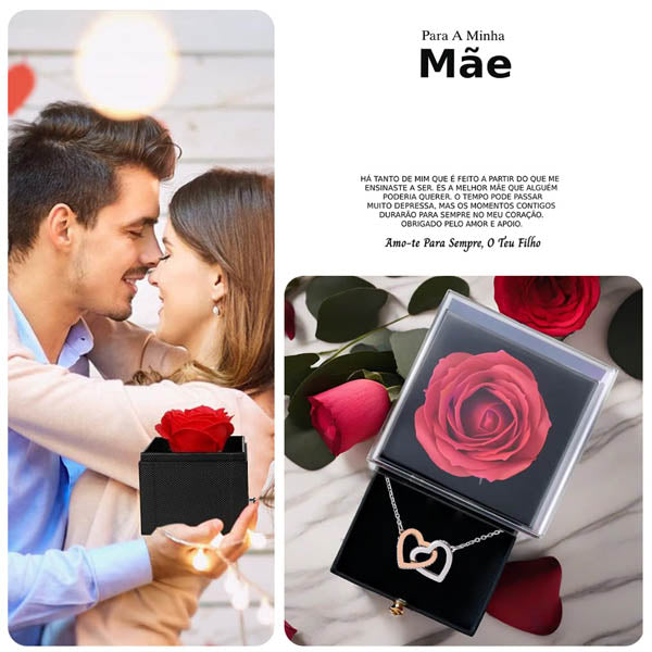 Para A Minha Mãe – Colar HEARTS com corações e caixa de oferta gratuita OLIVIA_HEARTS_LOVEBOX