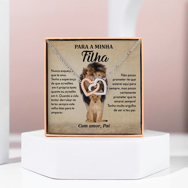 Para a Minha Filha – Colar de Corações Interligados LEONA_HEARTS