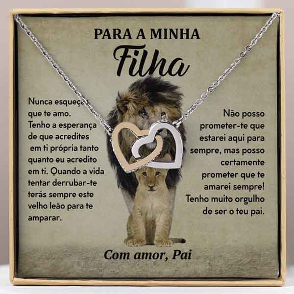 Para a Minha Filha – Colar de Corações Interligados LEONA_HEARTS
