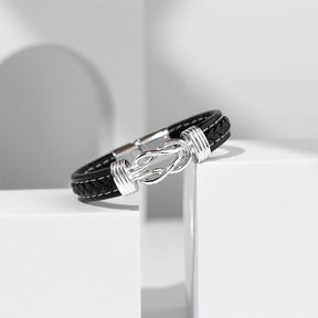 Pulseira de couro entrançado para homem TROY_BRAIDEDBRACELET