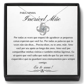 Colar Incrível Mãe™ (Prata Tibetana + Textinho)