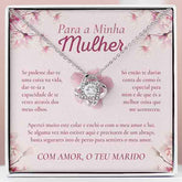 Para a Minha Mulher – Colar banhado a ouro branco 14k com cristais de zirconia cúbica EVIE