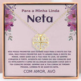Para a Minha linda neta – Colar 2em1 com motivo trevo e corações NOA_CLOVERIE