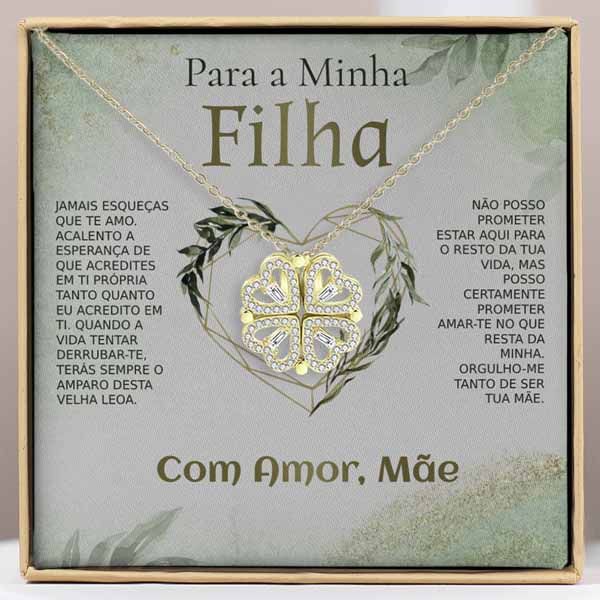 Para a Minha Filha – Colar 2em1 com motivo trevo e corações KIARA_CLOVERIE