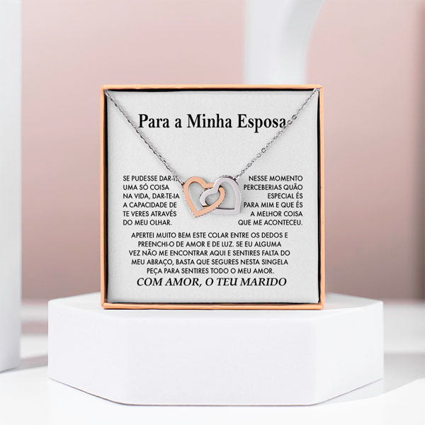 Para a Minha Mulher – Colar de Corações Interligados STELLA_HEARTS