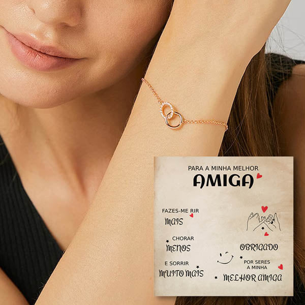 Para a Minha Melhor Amiga – Pulseira de círculo interligada ASHE_FOREVERBRACELET