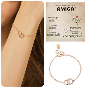 Para a Minha Melhor Amiga – Pulseira de círculo interligada ASHE_FOREVERBRACELET