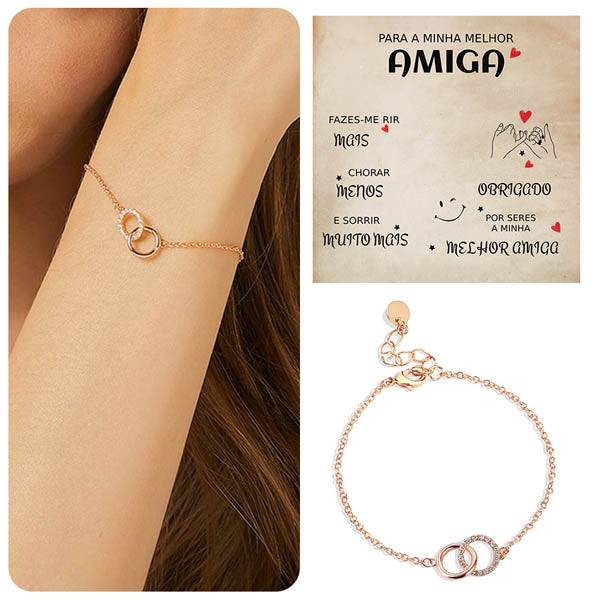 Para a Minha Melhor Amiga – Pulseira de círculo interligada ASHE_FOREVERBRACELET