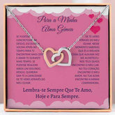 Para a Minha Alma Gémea – Colar de Corações Interligados LOVE_HEARTS