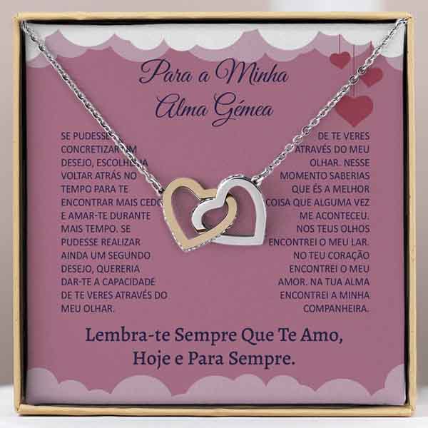 Para a Minha Alma Gémea – Colar de Corações Interligados LOVE_HEARTS