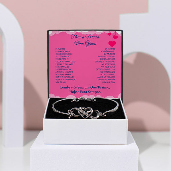 Para a Minha Alma Gémea – Guarda-me sempre no teu coração Pulseira – LOVE_HEARTBRACELET
