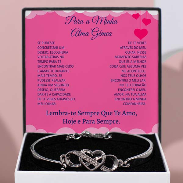 Para a Minha Alma Gémea – Guarda-me sempre no teu coração Pulseira – LOVE_HEARTBRACELET