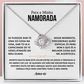 Para a Minha Namorada – Colar banhado a ouro branco 14k com cristais de zirconia cúbica CHLOE
