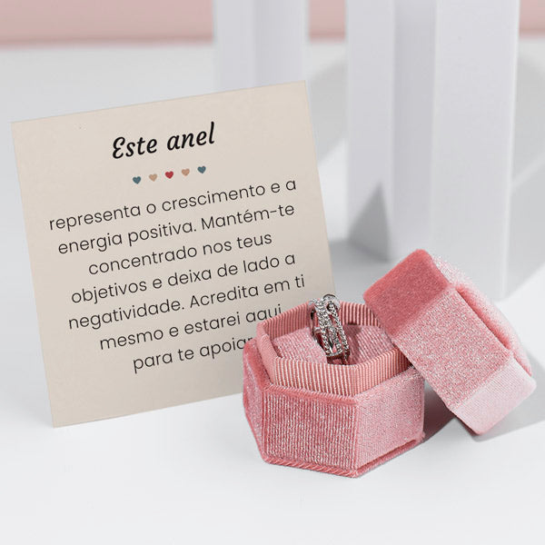 Anel anti-stress com dedicatória | RAYA_SPINRING