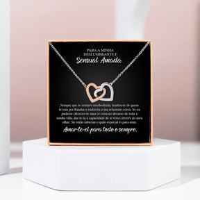 Para a Minha Deslumbrante e Sensual Amada- Colar de Corações Interligados LUX_HEARTS