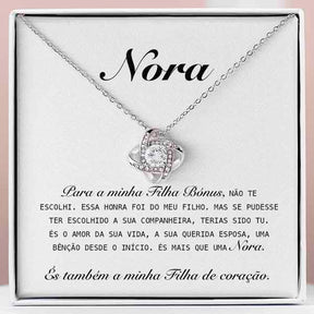 Para a Minha Nora – Colar banhado a ouro branco 14k com cristais de zirconia cúbica KALI
