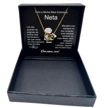 Para Minha Neta (Vovó) - Colar Duplo Coração Banhado a Ouro 18k