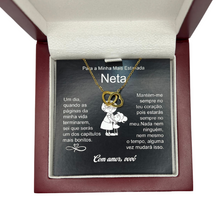 Para Minha Neta (Vovó) - Colar Duplo Coração Banhado a Ouro 18k