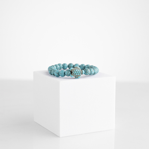 Pulseira com contas turquesa – TURTLEBRACELET