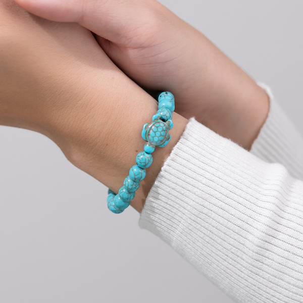 Pulseira com contas turquesa – TURTLEBRACELET