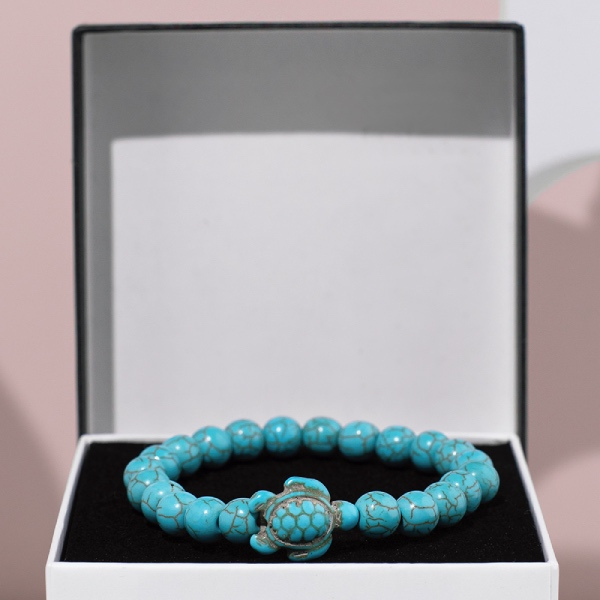 Pulseira com contas turquesa – TURTLEBRACELET