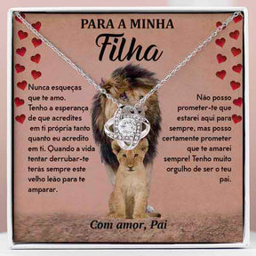 Para a Minha Filha – Colar banhado a ouro branco 14k com cristais de zirconia cúbica SCARLETT