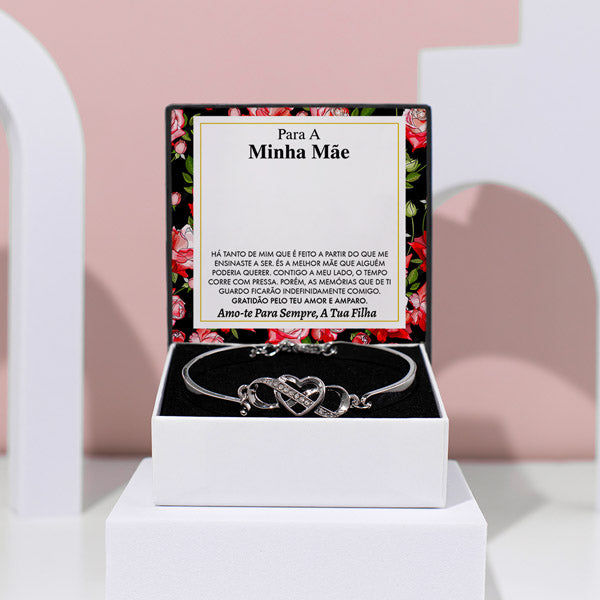 Para A Minha Mãe  – Guarda-me sempre no teu coração Pulseira – RILEY_HEARTBRACELET