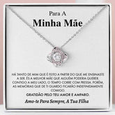 Para a Minha Mãe – Colar banhado a ouro branco 14k com cristais de zirconia cúbica SAMIRA