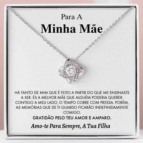 Para a Minha Mãe – Colar banhado a ouro branco 14k com cristais de zirconia cúbica SAMIRA
