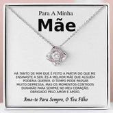 Para a Minha Mãe - Colar banhado a ouro branco 14k com cristais de zirconia cúbica OLIVIA